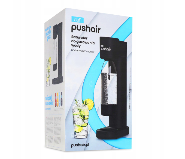 DAFI PushAir Saturator z nabojem Co2 + 2 butelki 0,7l czarny - 1484387 - zdjęcie 5